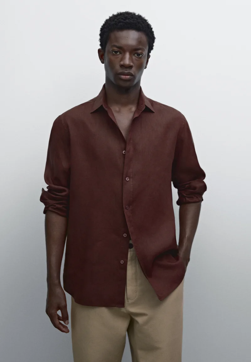 Wholesale online Massimo Dutti Shirt - bordeaux Clothing Shirts Casual Shirts