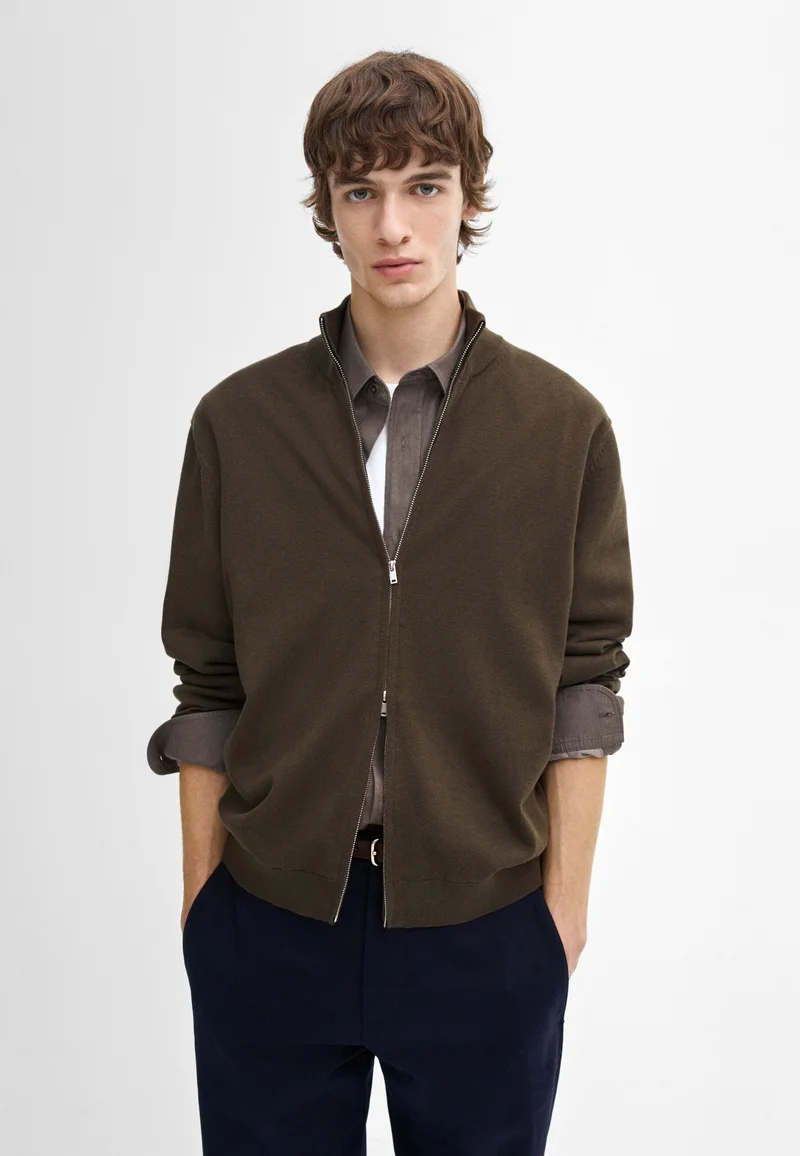 Cheapest Massimo Dutti Cardigan - khaki Clothing Knitwear Cardigans