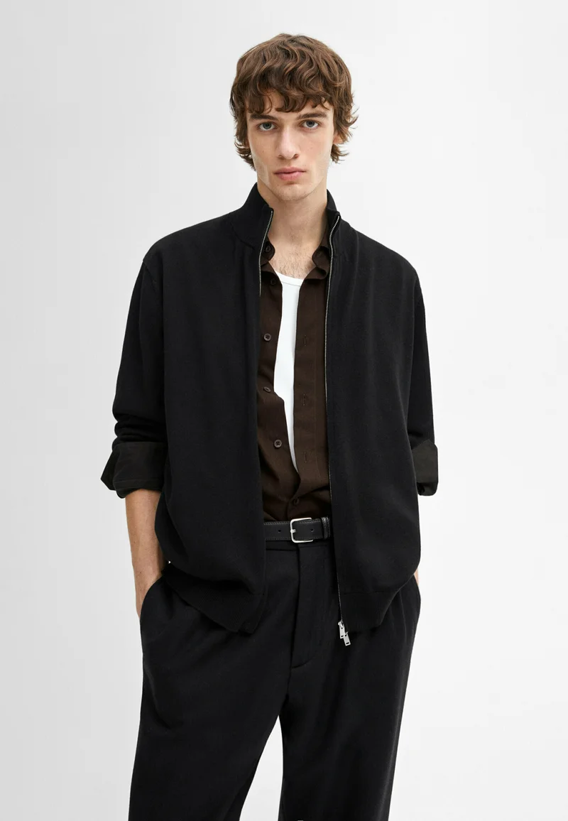 Sale UK Massimo Dutti Cardigan - black Clothing Knitwear Cardigans