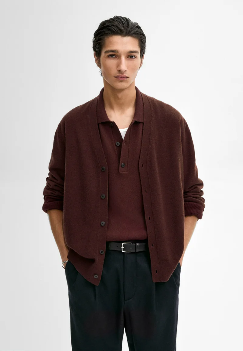 timeless Massimo Dutti Cardigan - bordeaux Clothing Knitwear Cardigans