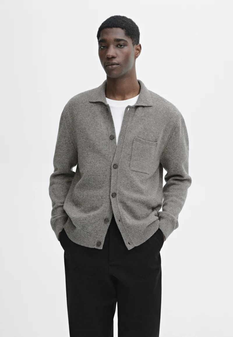 where can i buy Massimo Dutti POCKET DETAIL - Cardigan grey Clothing Knitwear Cardigans