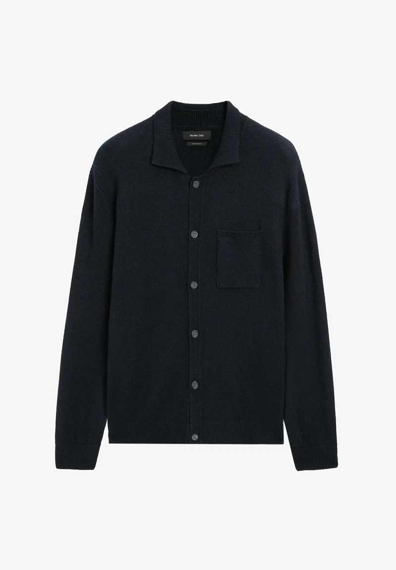 100% High Quality Massimo Dutti POCKET DETAIL - Cardigan dark blue denim Clothing Knitwear Cardigans