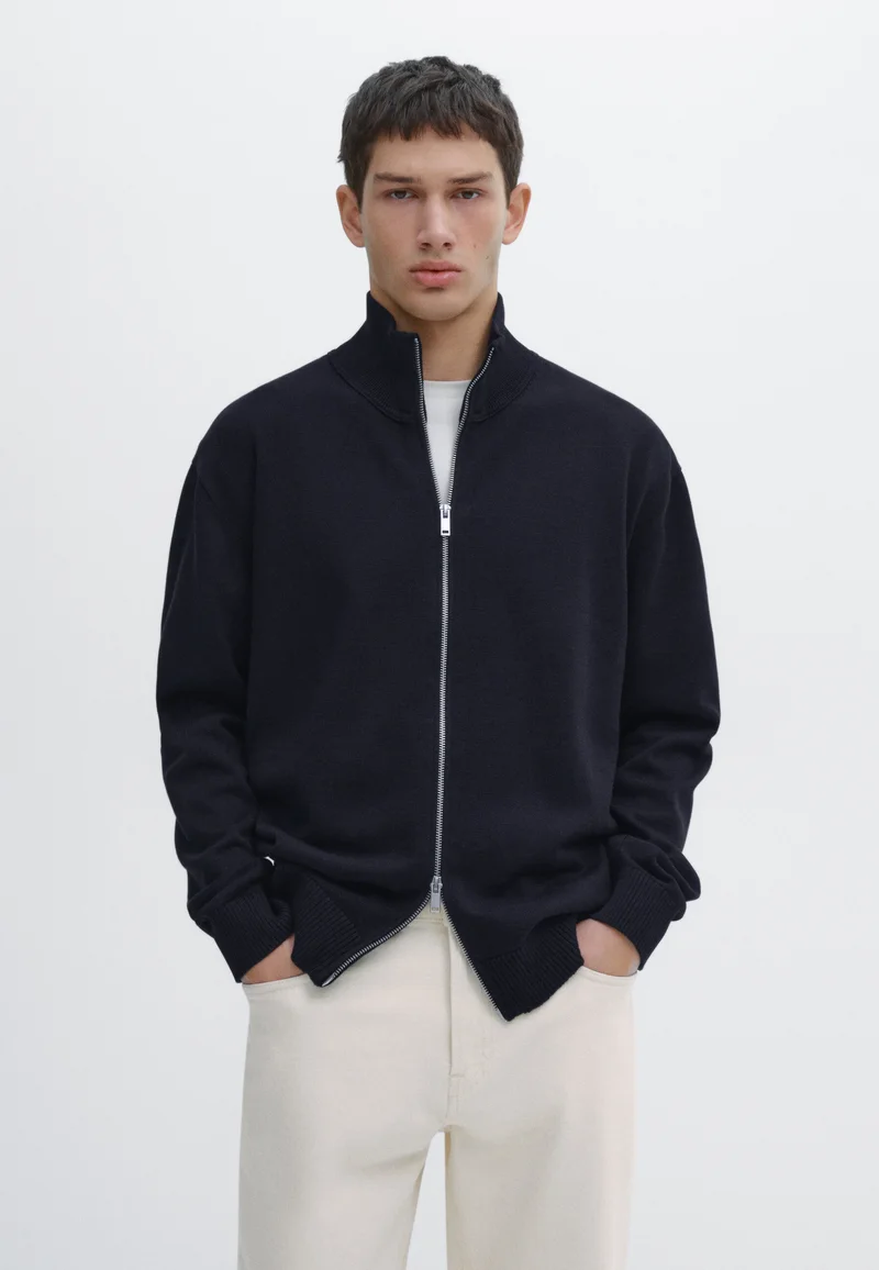 Online Store Massimo Dutti Cardigan - dark blue Clothing Knitwear Cardigans