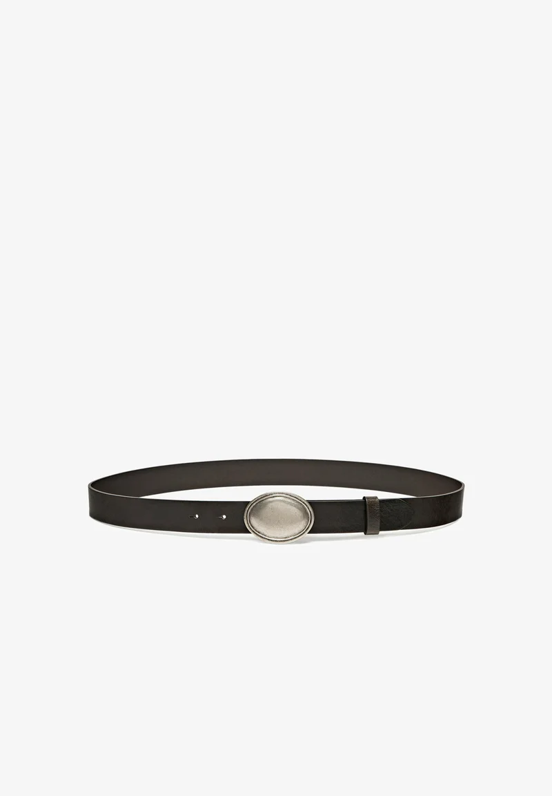 stable quality Massimo Dutti WITH OVAL PLATE BUCKLE - Belt dark brown Accessories Belts Casual belts