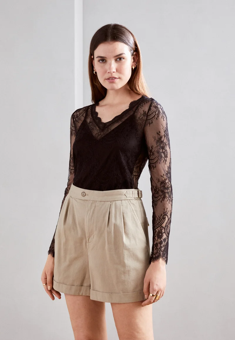 authentic quality Morgan TAPA - Blouse noir Clothing Shirts & Blouses Blouses