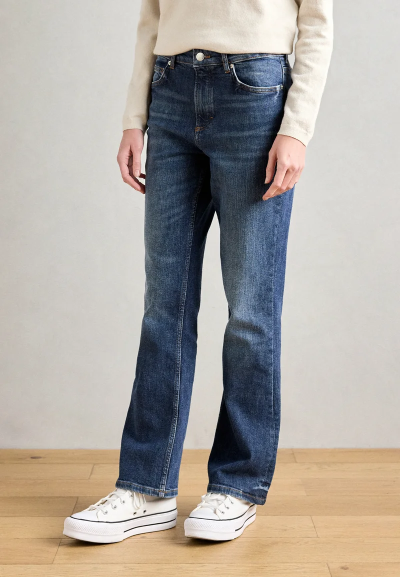 Best Selling Clearance Marc O'Polo TROUSERS HIGH WAIST REGULAR LENGTH - Flared Jeans authentic dark wash Clothing Bootcut & Flared