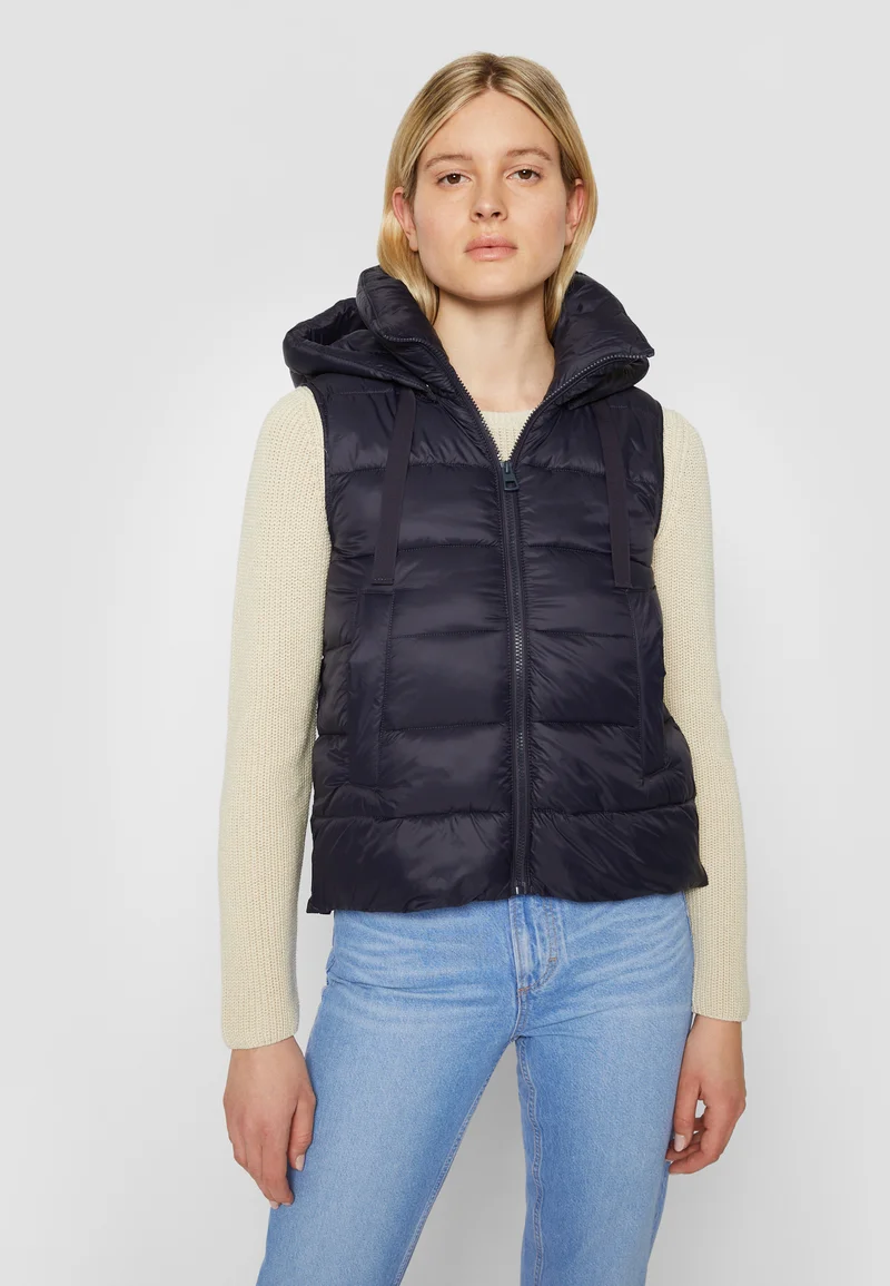 accessories Marc O'Polo VEST DETACHABLE HOOD WELT POCKETS SIDE - Waistcoat midnight blue Clothing Jackets & Blazers Bomber Jackets
