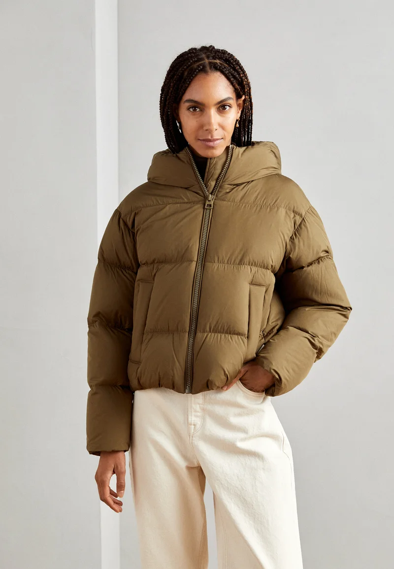 factory wholesale prices Marc O'Polo JACKET FIXED HOOD WITH ELASTIC DETAILS WELT POCKETS - Down jacket forest floor Clothing Jackets & Blazers Bomber Jackets