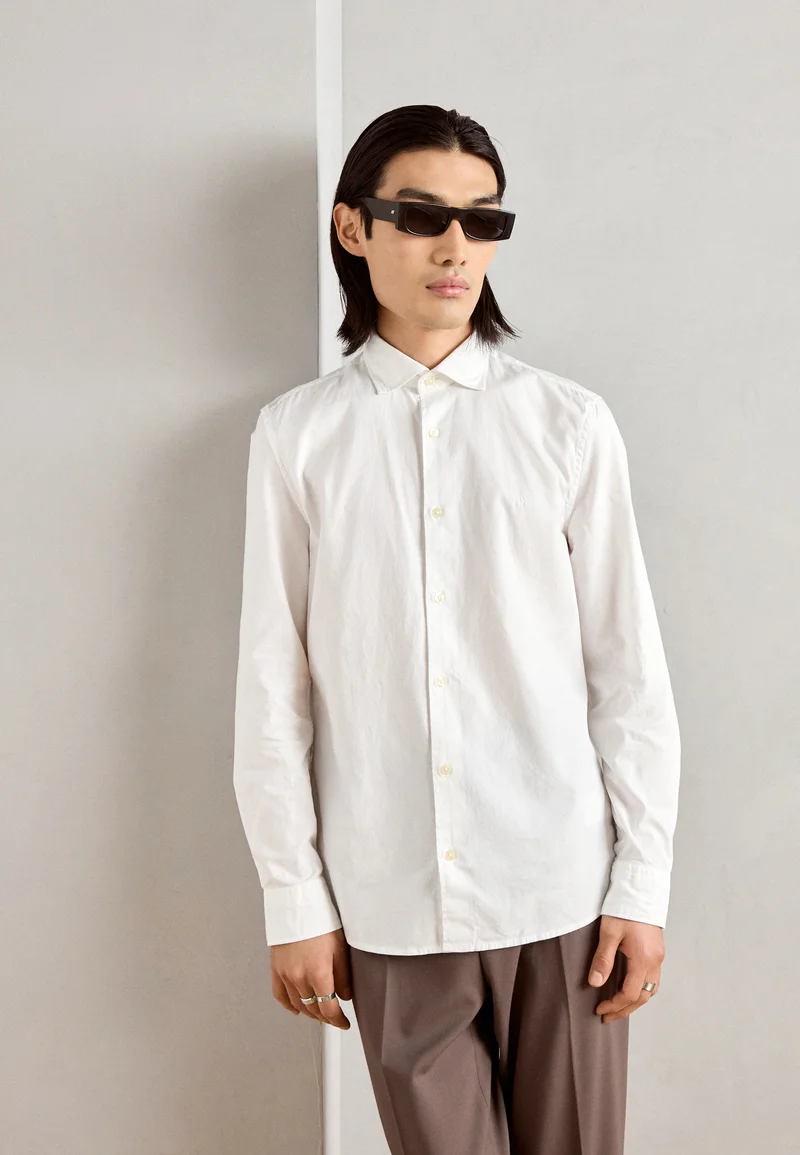 Official USA Stockists Marc O'Polo SPREAD COLLAR LONG SLEEVE ROUND HEM - Formal shirt white Clothing Shirts Business Shirts