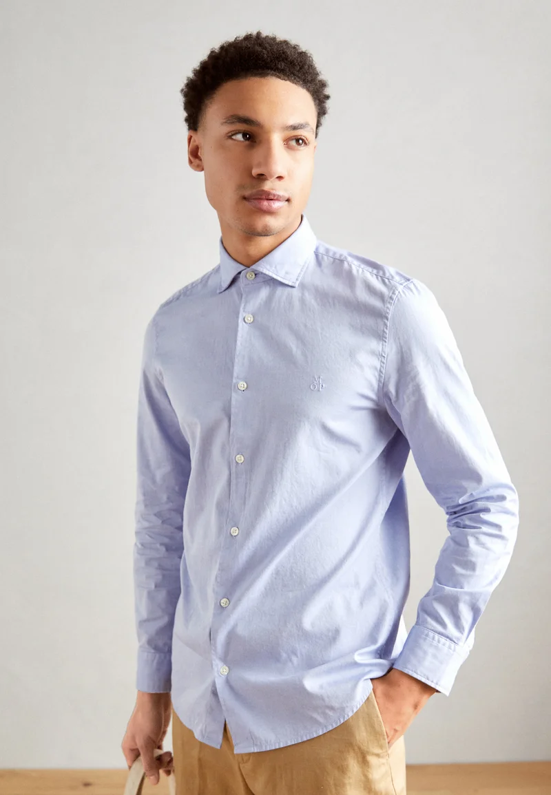 exclusive range Marc O'Polo SPREAD COLLAR LONG SLEEVE ROUND HEM - Formal shirt multi/airblue Clothing Shirts Business Shirts