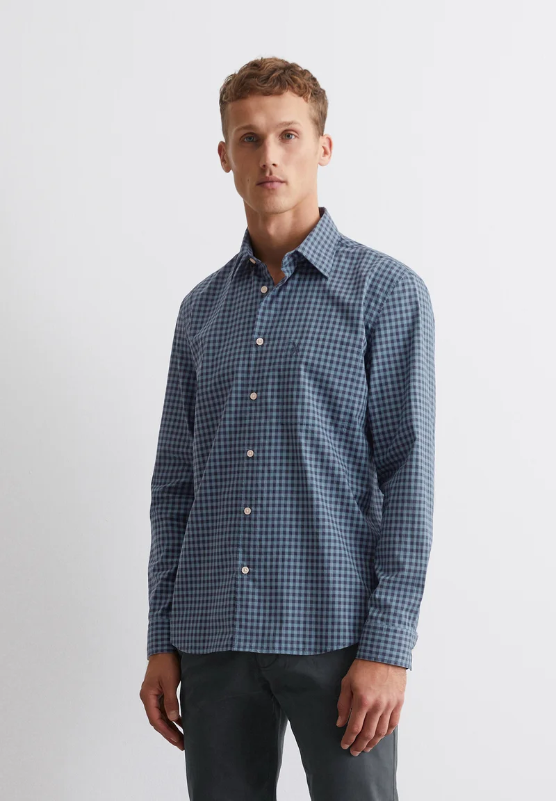 hot sale Online Marc O'Polo KENT COLLAR ONE RECTANGULAR CHEST POCKET ROUND HEM - Shirt multi storm Clothing Shirts Casual Shirts