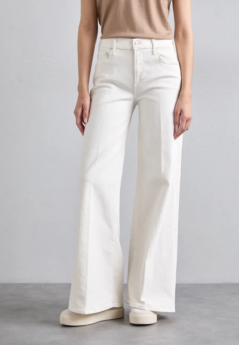 attractive design Mother THE TWISTER SKIMP - Flared Jeans cream  Clothing Bootcut & Flared
