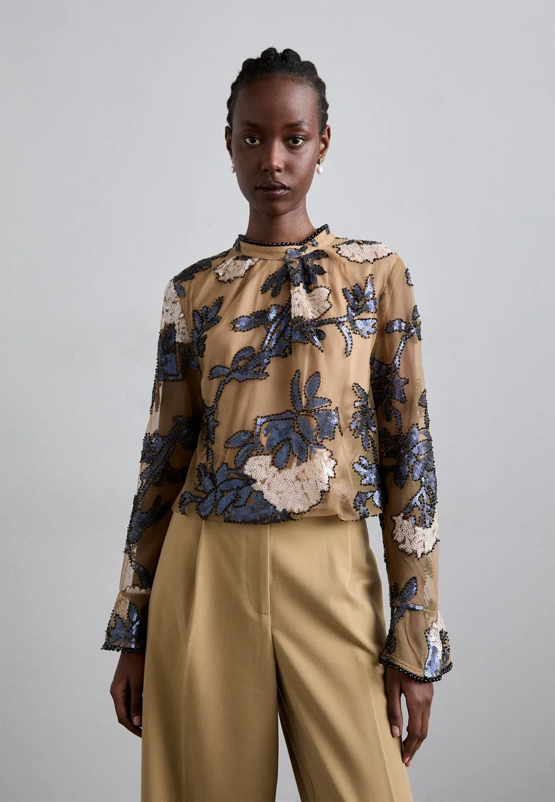official shop MUNTHE SERINO - Blouse camel Clothing Shirts & Blouses Blouses