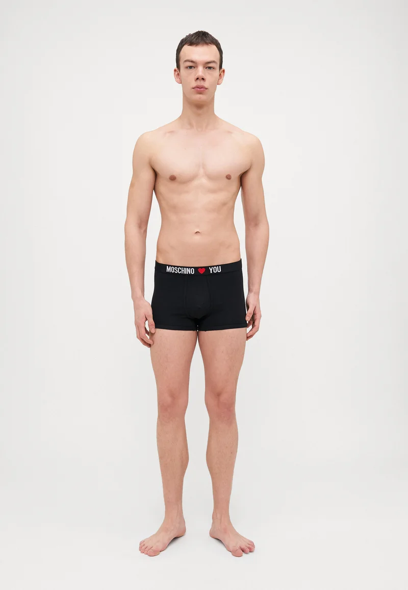 designer fashion Moschino Underwear TRUNK 2 PACK - Pants black/white Clothing Underwear & Socks Underpants Boxer shorts