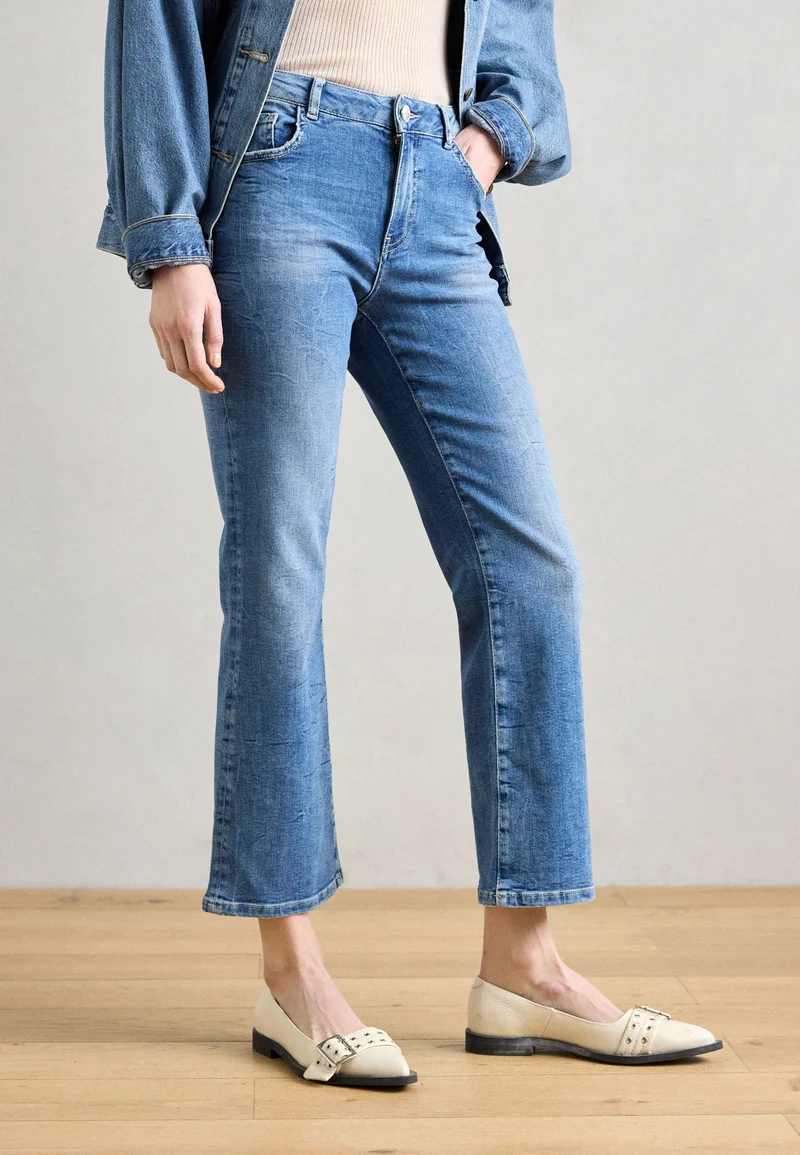 Cheap Mos Mosh SIOUX - Flared Jeans mid blue Clothing Bootcut & Flared