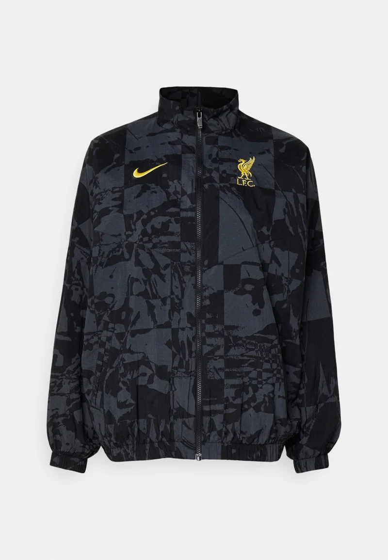 USA factory outlet Nike Performance LIVERPOOL FC ESSENTIAL THIRD - Training jacket black chrome/yellow Clothing Jackets & Blazers Bomber Jackets