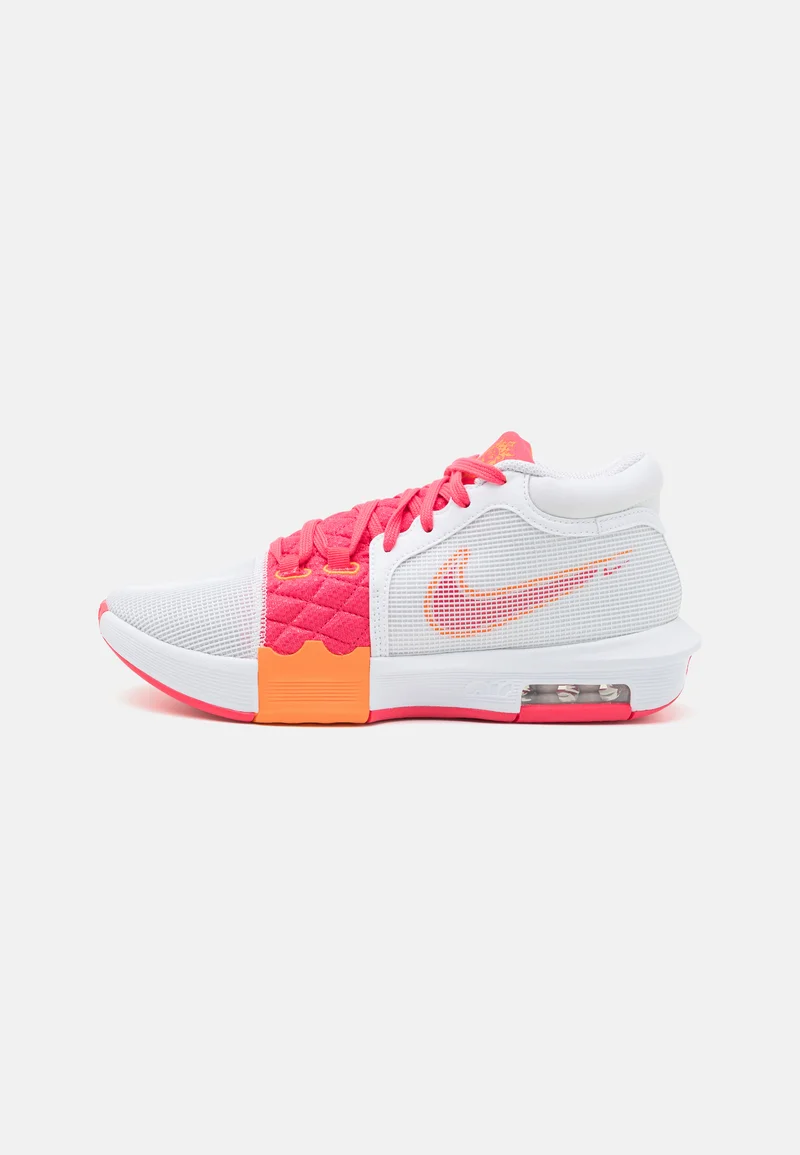 Huge Discount Nike Performance LEBRON WITNESS - Basketball shoes white/aster pink/bright mandarin Sport Sale Shoes Boots