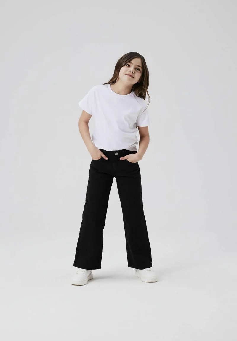 outlet store sale Name it NKFROSE WIDE TWI - Flared Jeans black Clothing Bootcut & Flared