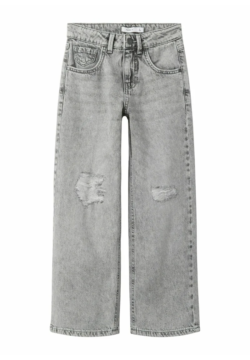 quality and quantity assured Name it NKFROSE WIDE TE NOOS - Flared Jeans light grey denim Clothing Bootcut & Flared