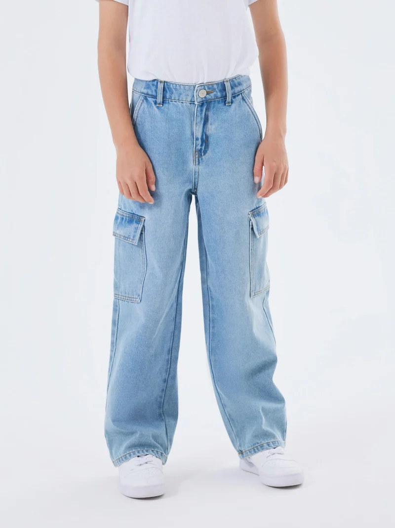 Discount Save up to Name it NKFROSE WIDE - Flared Jeans light blue denim Clothing Bootcut & Flared