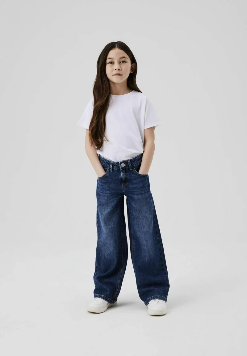 pretty and colorful Name it NKF WIDE  - Flared Jeans dark blue denim Clothing Bootcut & Flared