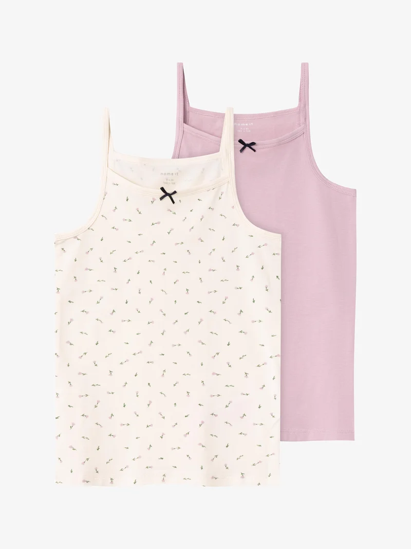 outlet boutique Name it NKFSTRAP FLORAL 2 PACK - Undershirt buttercream Clothing Underwear & Nightwear Underwear Bras & bustiers