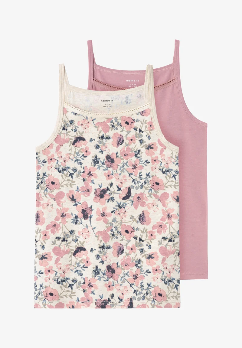 Fast Delivery Name it NKFSTRAP NOSTALGIA FLOWER 2 PACK - Undershirt pink Clothing Underwear & Nightwear Underwear Bras & bustiers