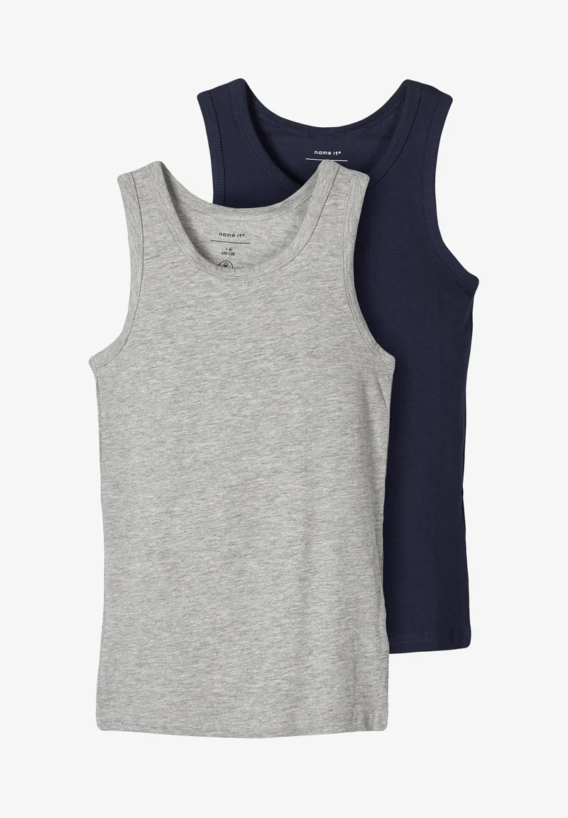 Biggest Discount Name it NKMTANK 2 PACK - Undershirt grey Clothing Underwear & Nightwear Underwear Bras & bustiers