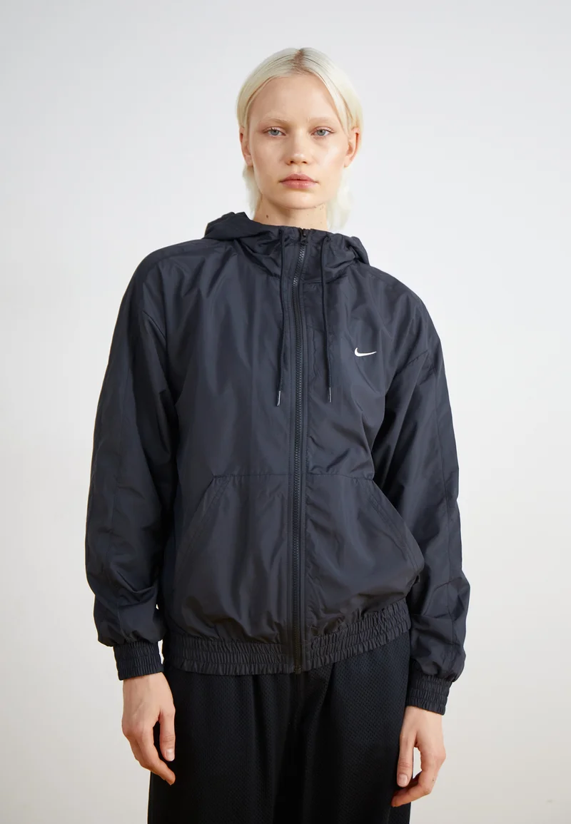 recognized brands Nike Sportswear Windbreaker - black white Streetwear Clothing Jackets, Gilets & Blazers Bomber Jackets