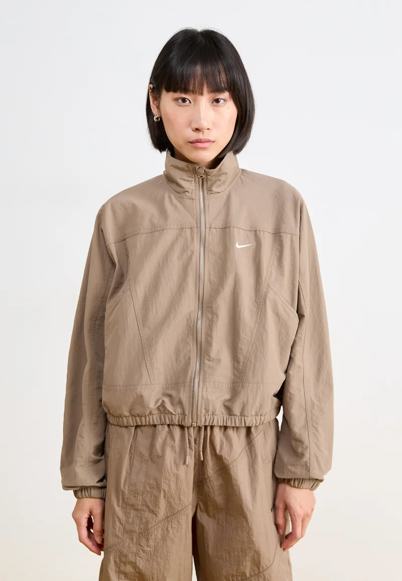 UK Factory Outlet Nike Sportswear Summer jacket - mink brown/white Streetwear Clothing Jackets, Gilets & Blazers Bomber Jackets