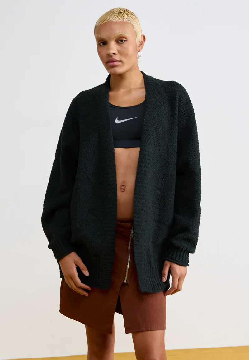 official shop Nike Sportswear CARDIGAN - Cardigan black Streetwear Sale Streetwear Clothing Socks Cardigans