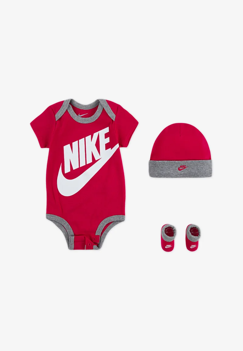 Low Price Guarantee Nike Sportswear FUTURA LOGO HAT BOOTIE BABY SET - Baby gifts rush pink Clothing Underwear & Nightwear Bodies