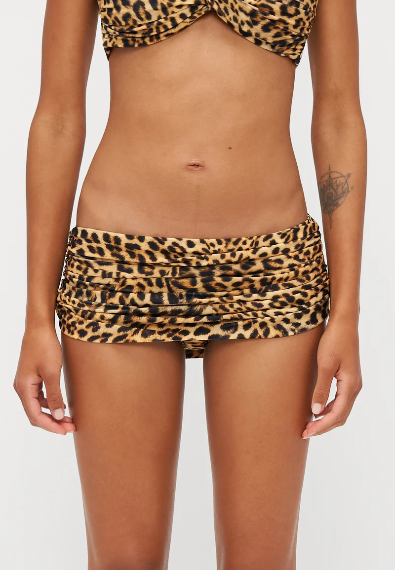 authorized dealers Norma Kamali LOW RISE BILL BOTTOM - Bikini bottoms cheetah patch Clothing Swimwear Bikinis Bikini sets