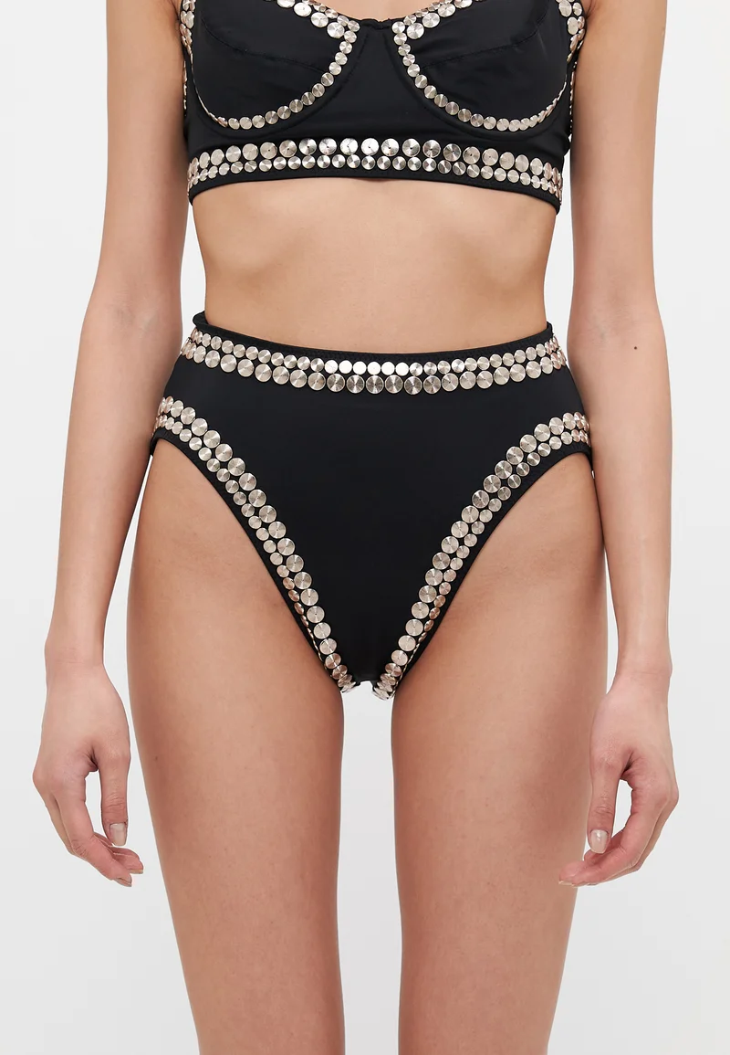 Free Shipping Norma Kamali STUD BOTTOM - Bikini bottoms black Clothing Swimwear Bikinis Bikini sets
