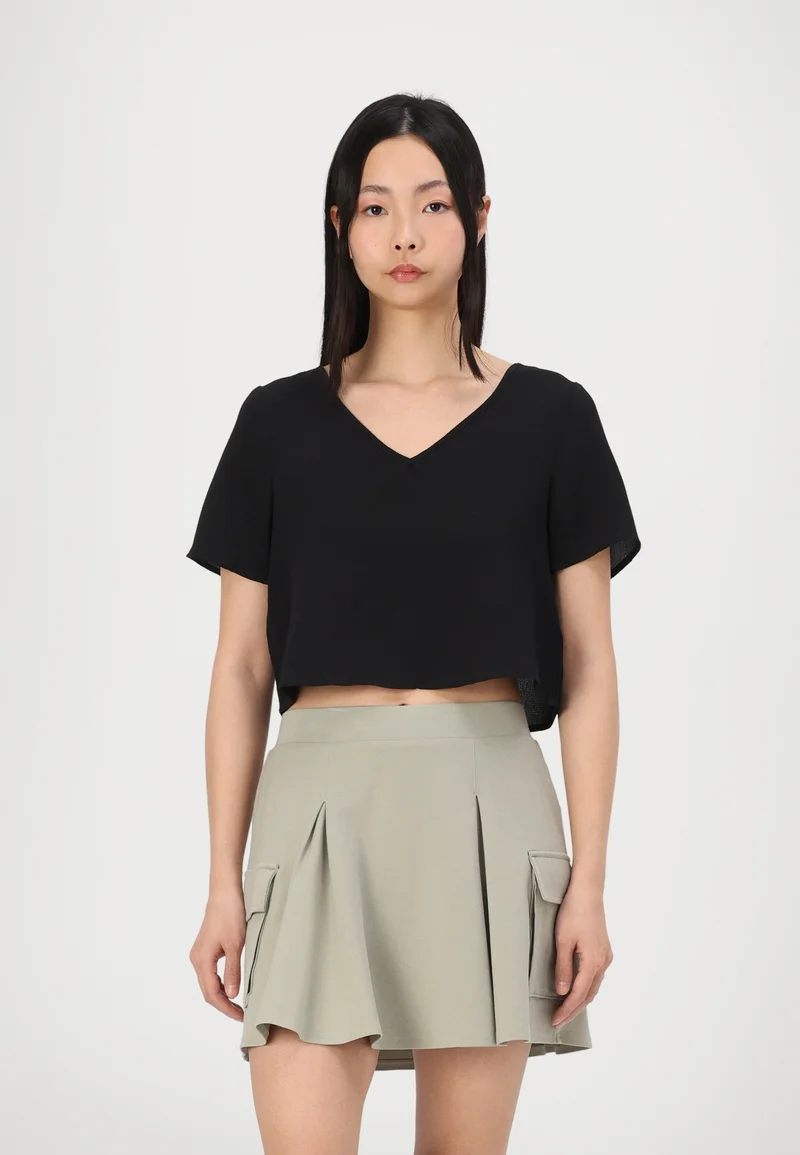 cheapest price Noisy May NMCLARA V NECK  - Blouse black Clothing Shirts & Blouses Blouses