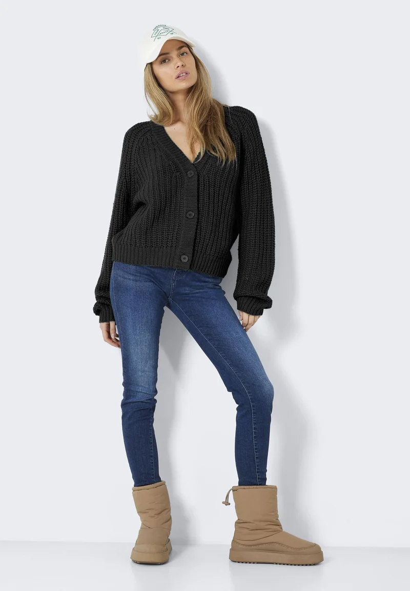 unique Noisy May NMCHARLIE V-NECK - Cardigan black Clothing Knitwear & Cardigans Cardigans