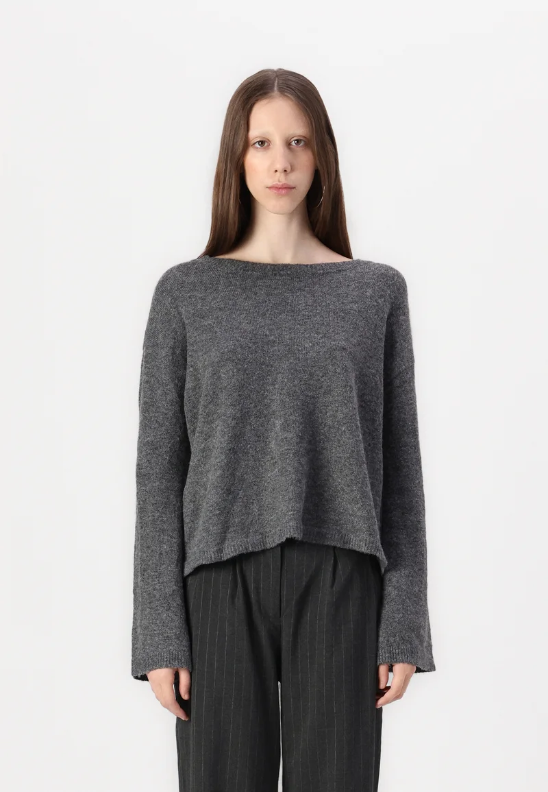 Best Discount Price Noisy May NMBEAU REVERSIBLE TIE - Jumper dark grey melange Clothing Knitwear & Cardigans Cardigans