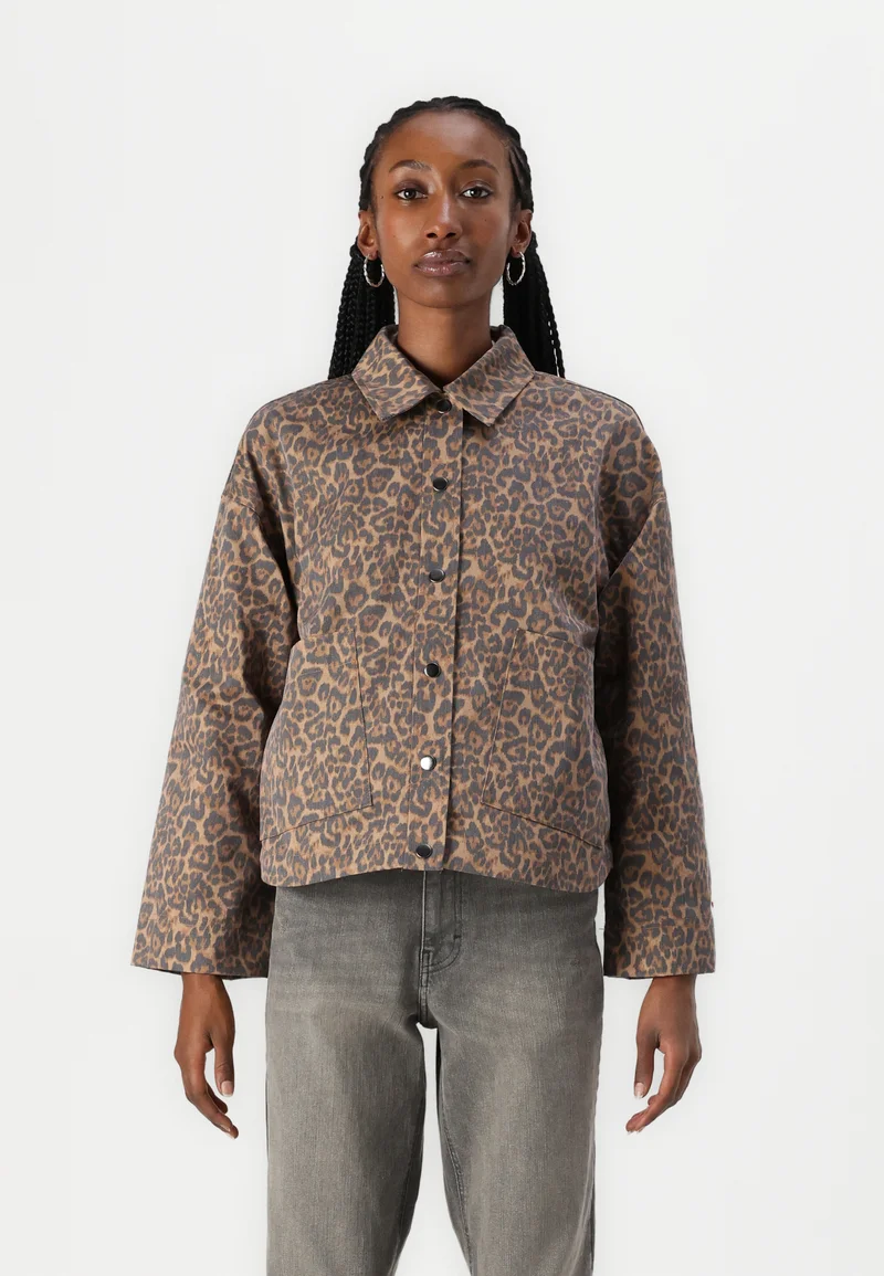 Wholesale Online USA Noisy May NMHILL LEO JACKET - Denim jacket multi-coloured Clothing Jackets & Blazers Bomber Jackets