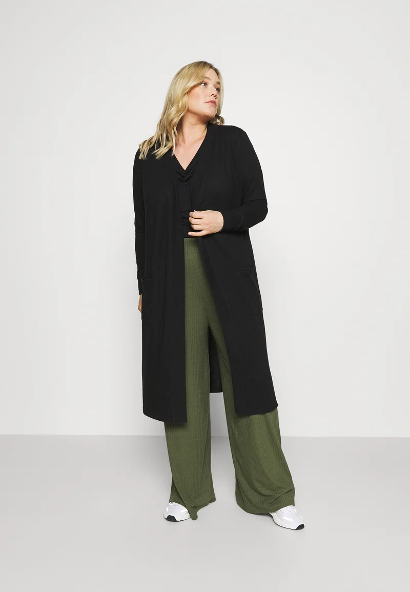Free Shipping Noisy May NMCITY LONG CARDIGAN CURVE - Cardigan black Clothing Knitwear & Cardigans Cardigans