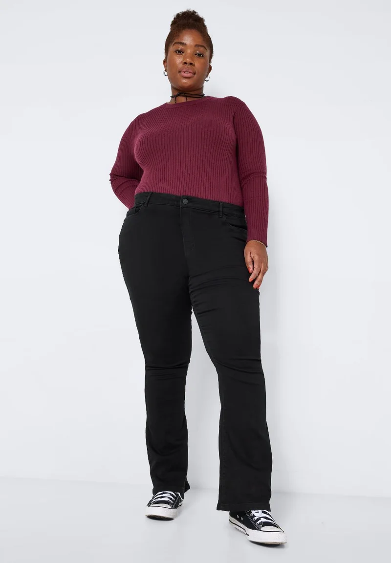 Quality Design Noisy May NMSALLIE FLARE - Bootcut jeans black Clothing Jeans Bootcut & Flared