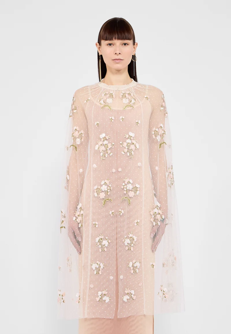 attractive design Needle & Thread POSY MIDAXI OPEN - Cape cream Clothing Jackets & Blazers Bomber Jackets