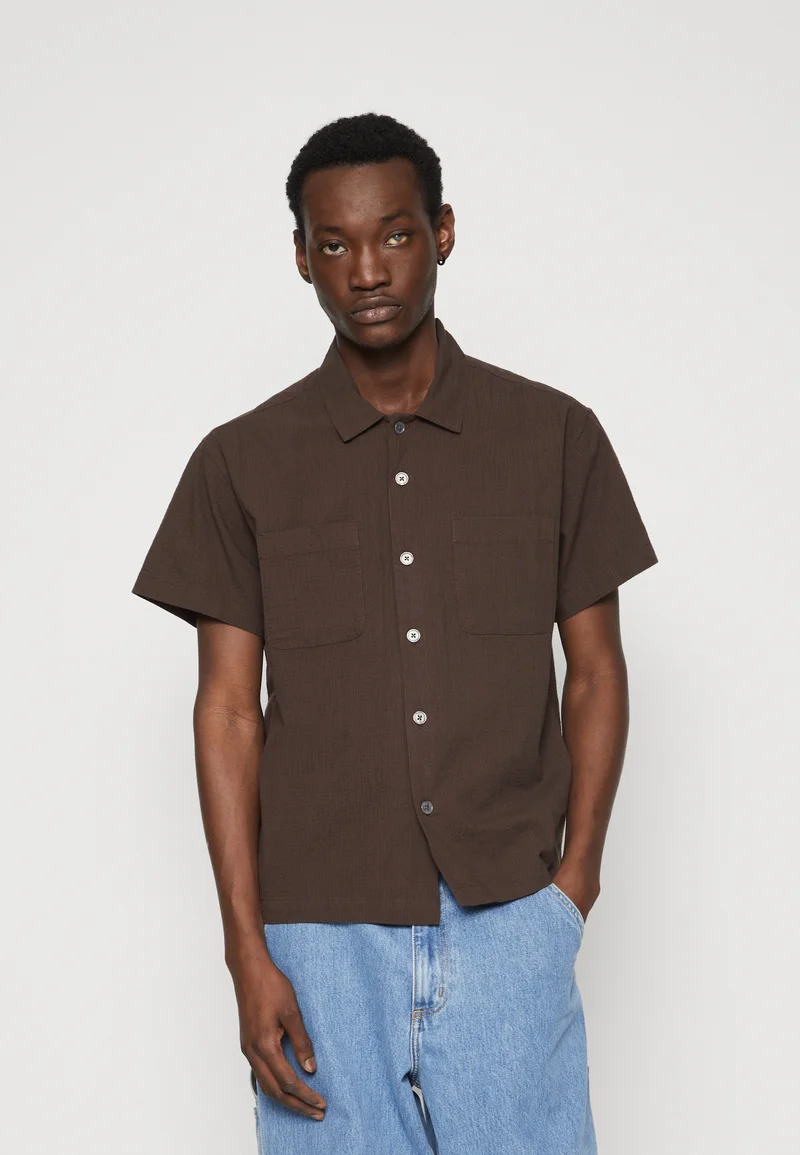 largest collection Obey Clothing SUNRISE UNISEX - Button-down blouse java brown Streetwear Sale Streetwear Clothing Socks Blouses