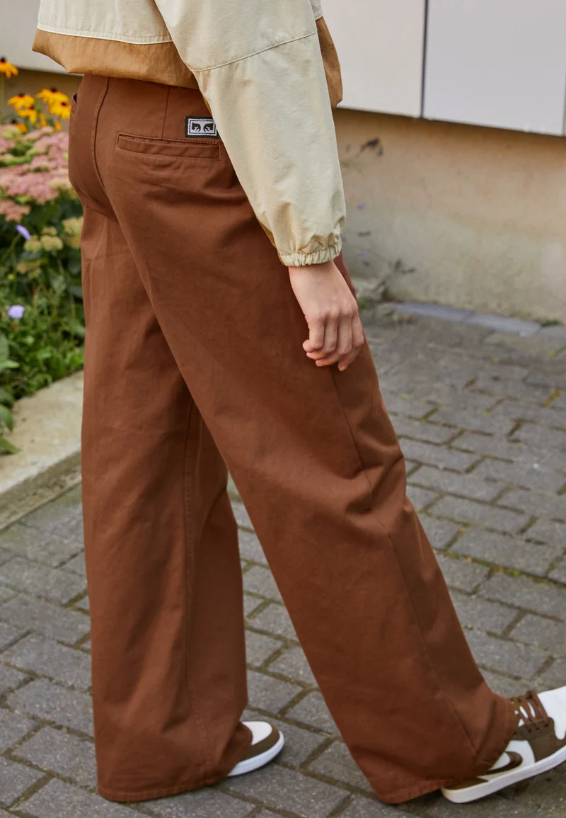affordable price Obey Clothing MILA WORK PANT - Trousers sepia Streetwear Sale Streetwear Clothing Socks Casual Trousers