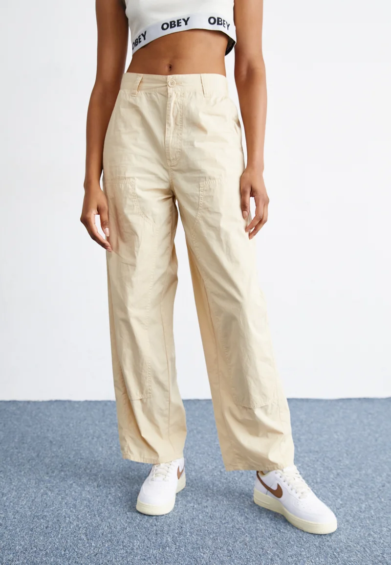 sale retailer Obey Clothing DALIA PIGMENT DYED PANT - Trousers beige Streetwear Sale Streetwear Clothing Socks Casual Trousers