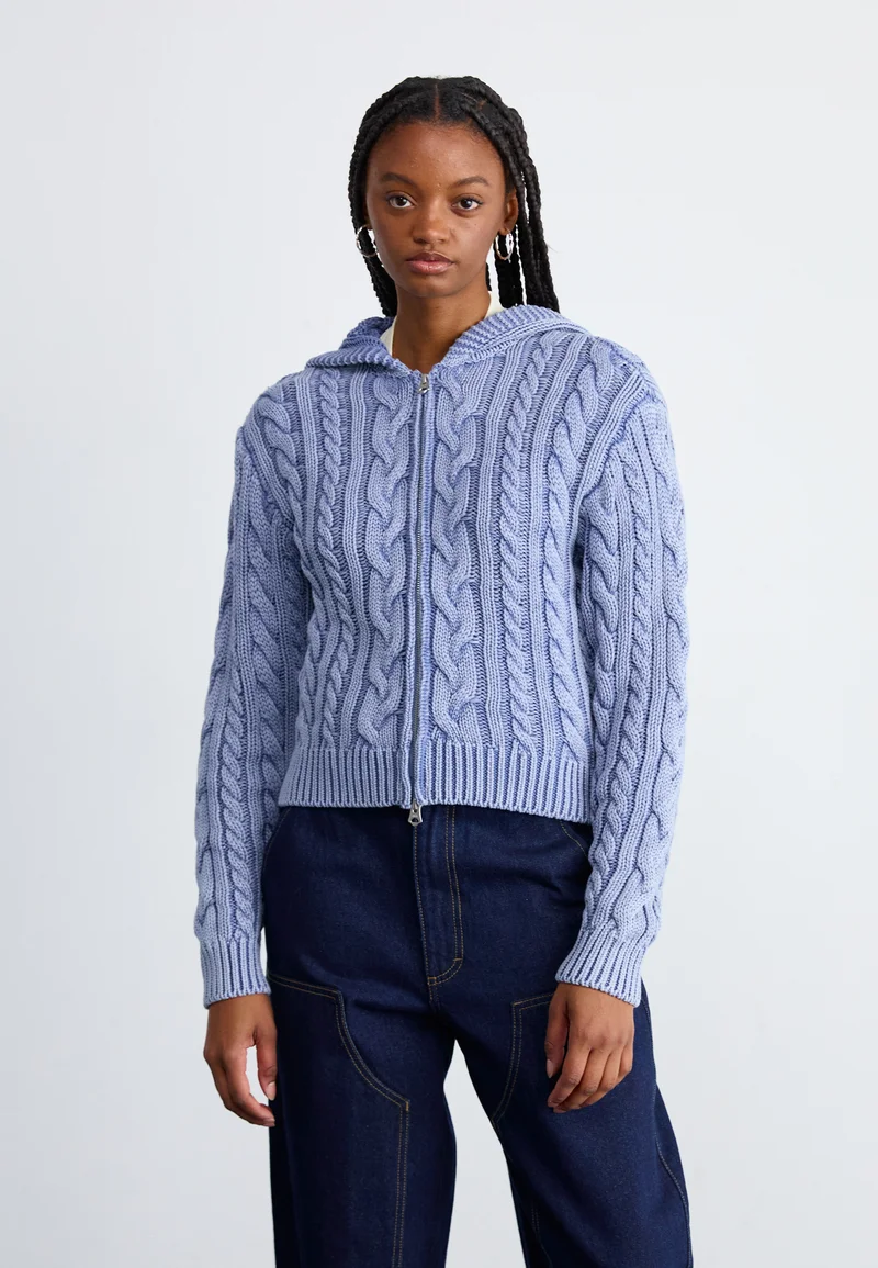 Sale Online Obey Clothing SUNSET FADE ZIP HOOD - Cardigan blue Streetwear Sale Streetwear Clothing Socks Cardigans