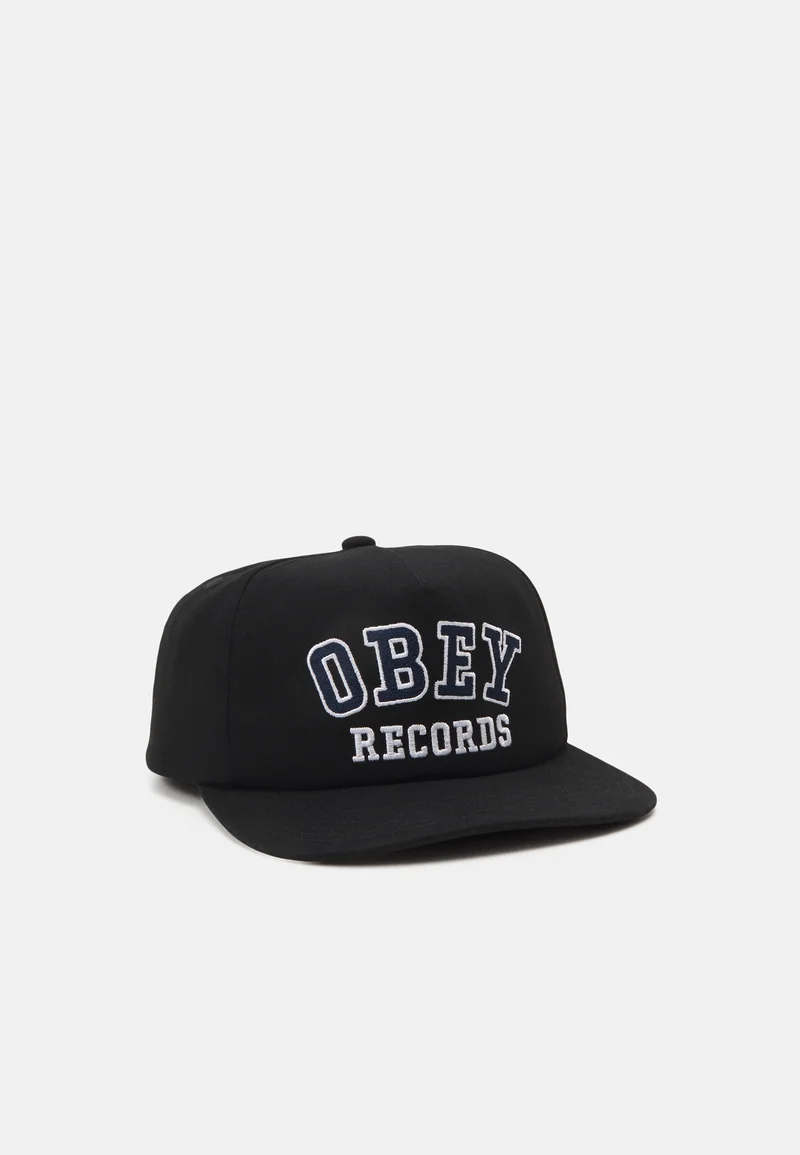 hot sale Online Obey Clothing RECORDS 5 PANEL SNAPBACK UNISEX - Cap black Streetwear Sale Accessories Gadgets & miscellaneous Caps