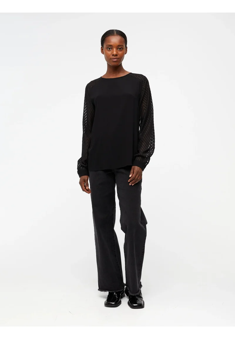 Store Object OBJZOE - Blouse black Clothing Shirts & Blouses Blouses