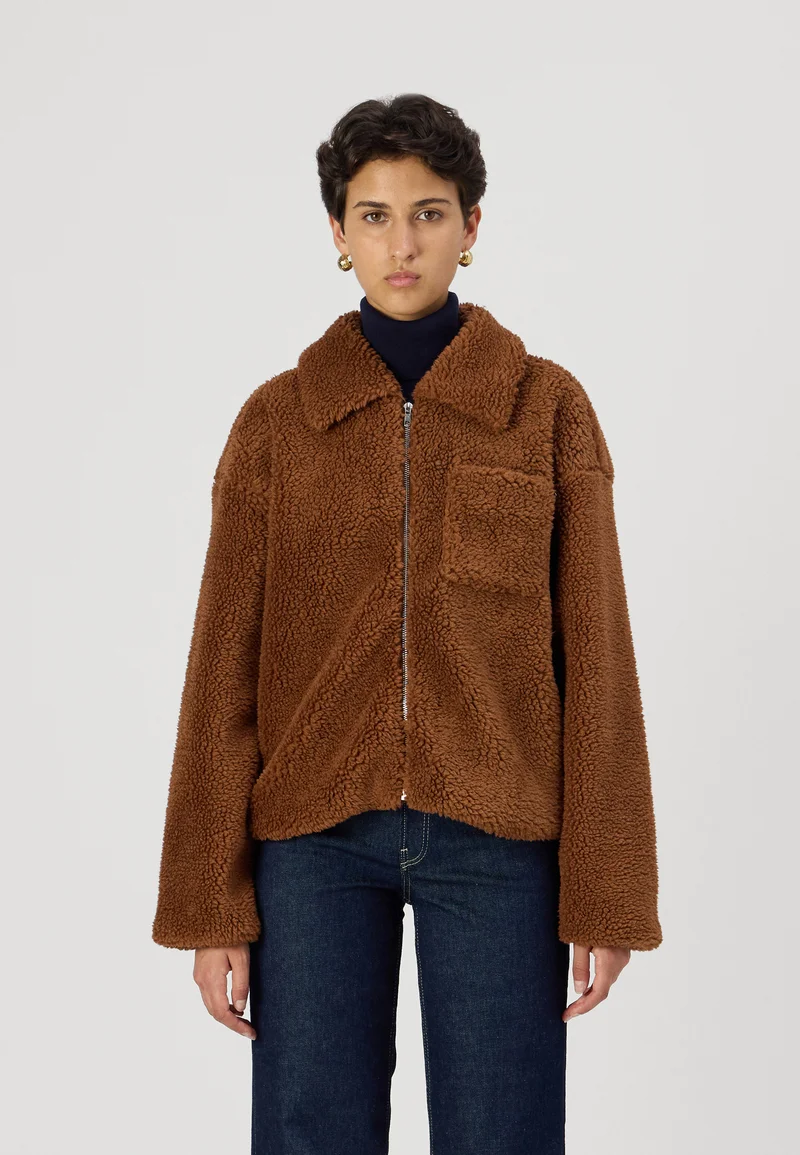 unique Object OBJOLIE ZIPPER JACKET - Winter jacket dark earth Clothing Jackets & Blazers Bomber Jackets