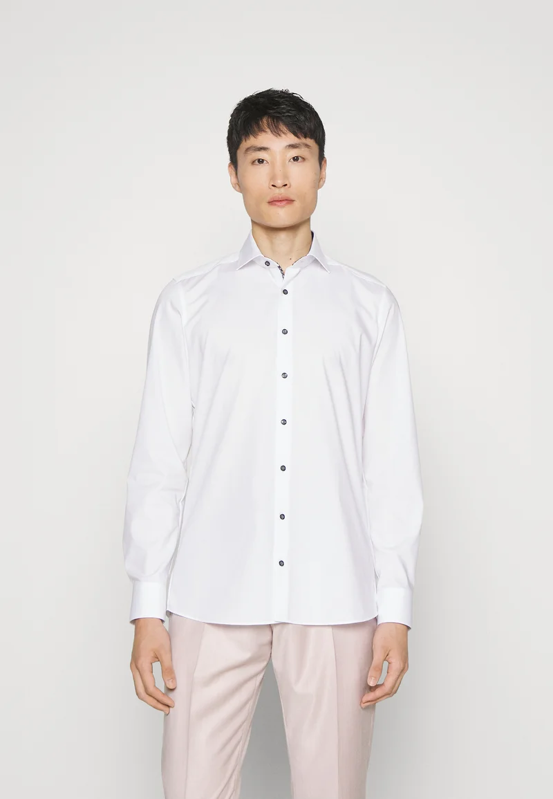 Official UK Stockists OLYMP Level Five Shirt - weiss Clothing Shirts Casual Shirts