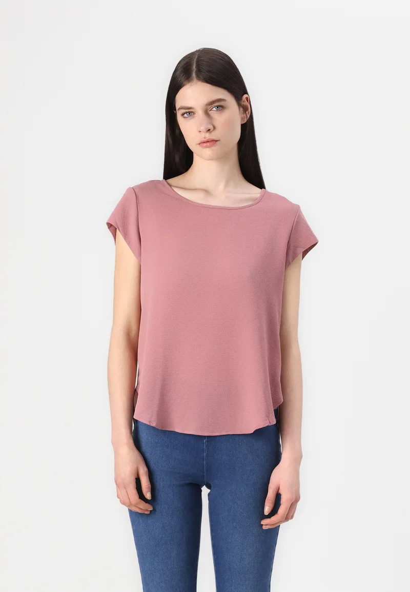 collection ONLY ONLVIC SOLID NOOS - Basic T-shirt mesa rose Clothing Shirts & Blouses Blouses